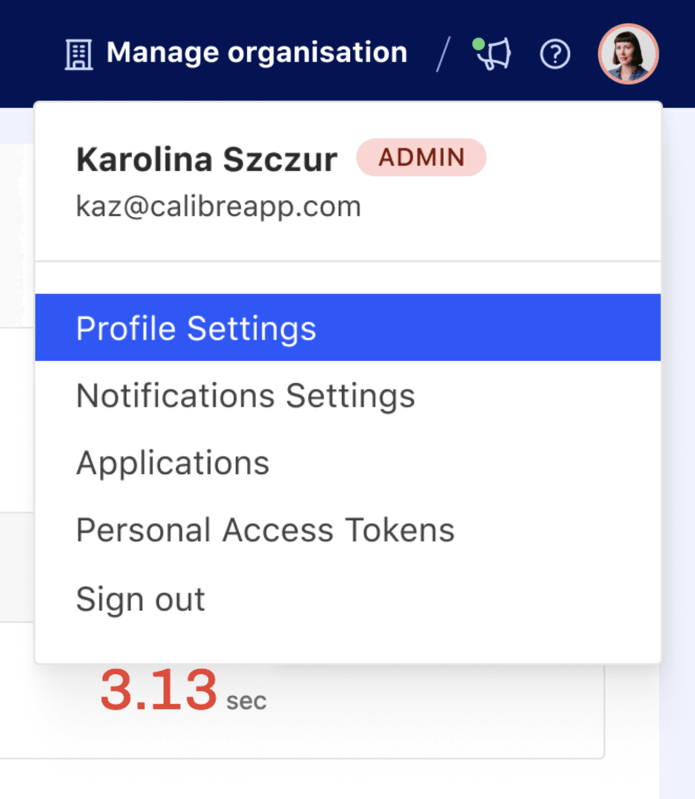 Profile Settings page where you can delete your personal account.