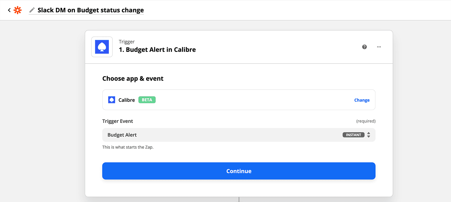Preview of creating a Zap