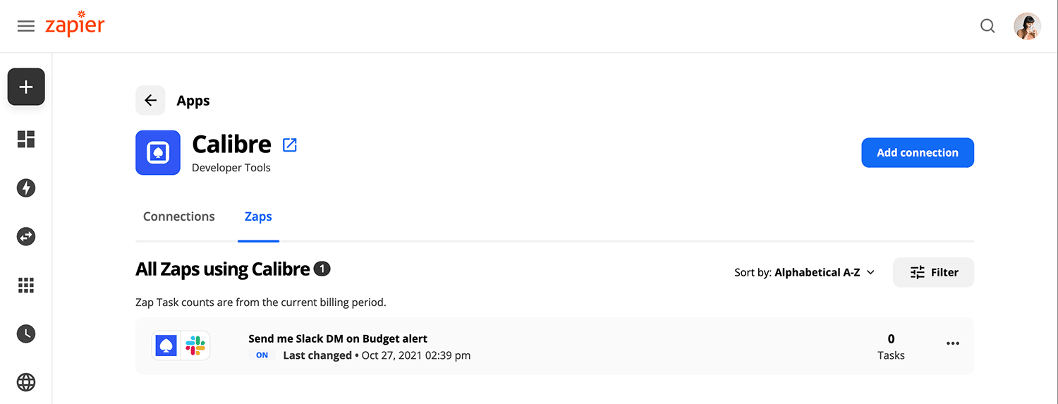 List of Zaps created with Calibre