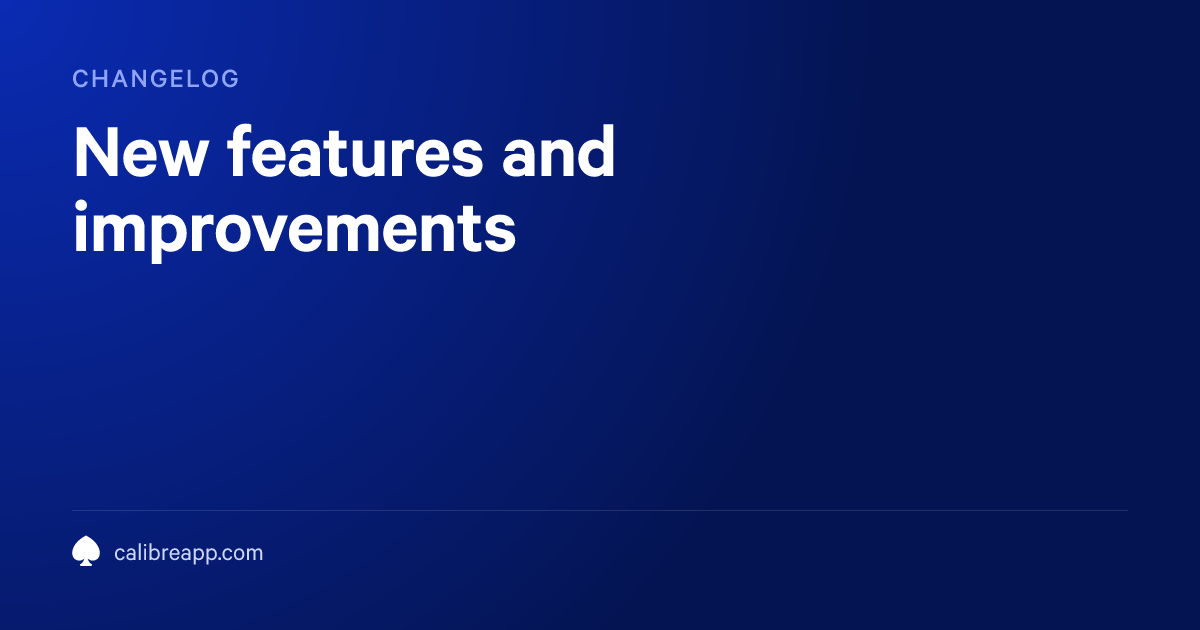 Changelog: New Features & Improvements | Calibre