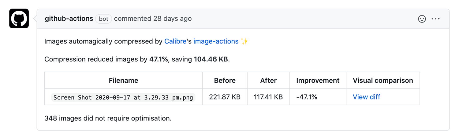 Compress Your Images in GitHub with Image Actions 2.0 | Calibre Blog