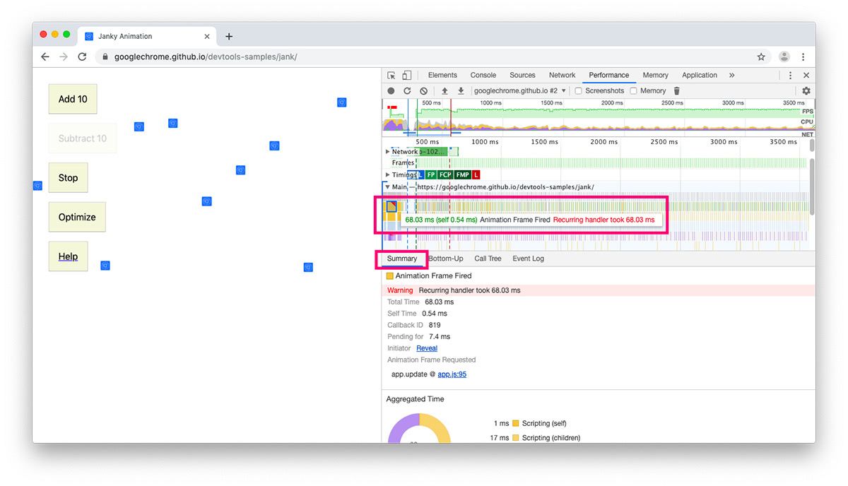Chrome DevTools Summary Tab