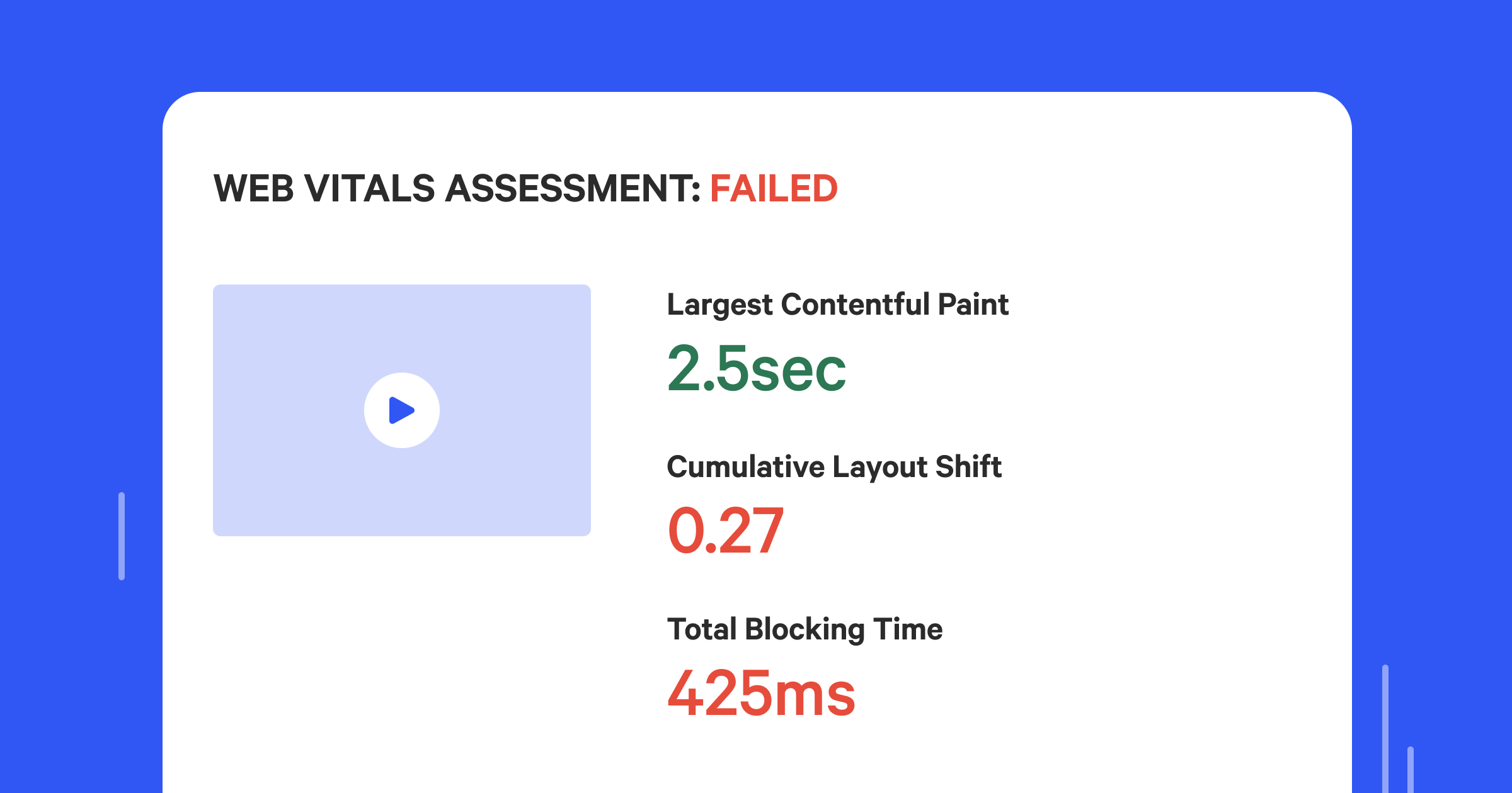 Easily investigate page performance with Snapshot Overview